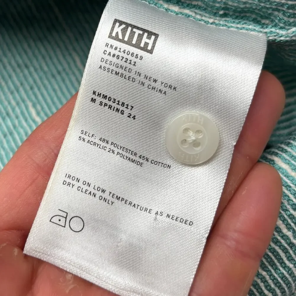 Kith Slub Boucle Reade Shirt in Glaze Men's Large Streetwear - Picture 6 of 7